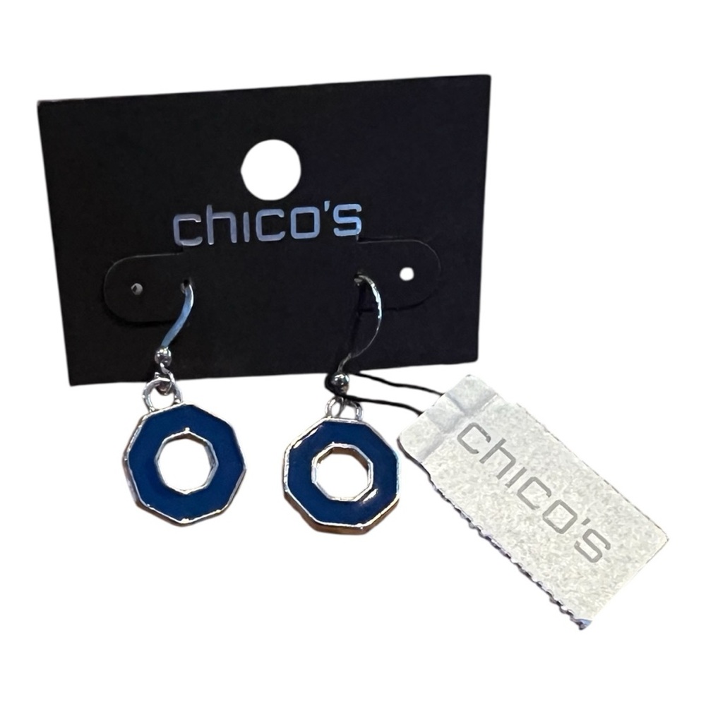 Chico’s Geovanna Blue Earrings NWT Dangle Drop